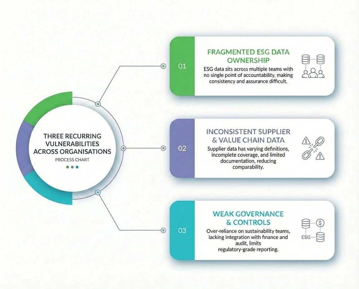 Three common ESG data vulnerabilities across organizations